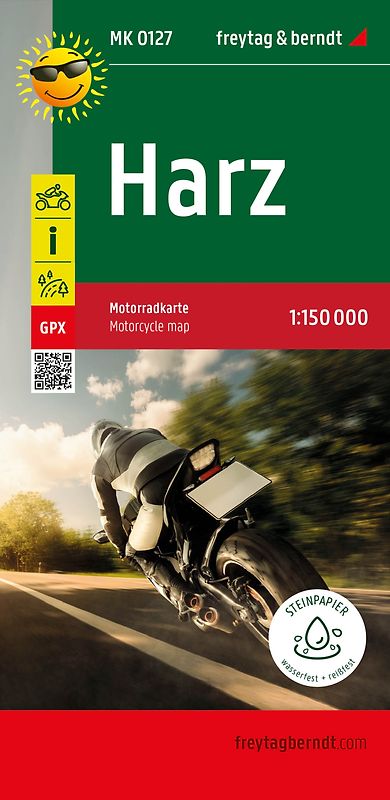 freytag & berndt Motorradkarte Harz 1:150.000