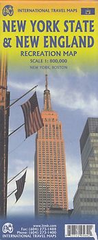 International Travel Maps: New York State & New England - New York, Boston - 1 : 800 000 [Landkarte]