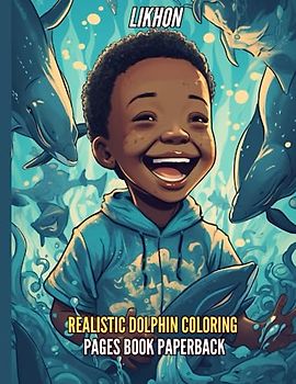 Likhon Realistic Dolphin Coloring Pages Book Paperback