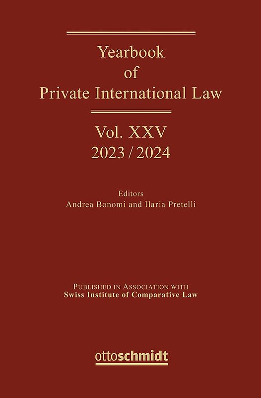 Yearbook of Private International Law Vol. XXV - 2023/2024