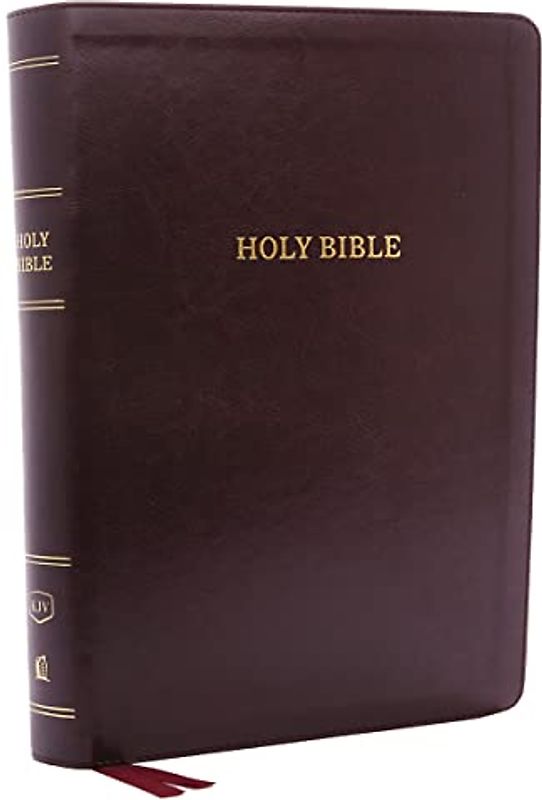KJV Holy Bible, Super Giant Print Reference Bible, Deluxe Burgundy Leathersoft, Thumb Indexed, 43,000 Cross References, Red Letter, Comfort Print: King James Version