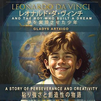 LEONARDO DA VINCI, and the Boy Who Built a Dream, a Story of Perseverance and Creativity, english and japanese bilingual kids books: children's books about art and artists