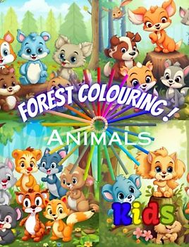 Forest Colouring: Book Gift Awesome, Kids Indoor Activities, Great Gift for Boys & Girls, Ages 4-10
