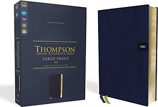 NIV, Thompson Chain-Reference Bible, Large Print, Leathersoft, Navy, Red Letter, Comfort Print: New International Version, Leathersoft, Navy, Thompson Chain-reference Bible