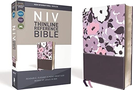 NIV, Thinline Reference Bible, Leathersoft, Purple, Red Letter, Comfort Print: New International Version, Dark Orchid / Grape, Leathersoft, Thinline Reference, Comfort Print