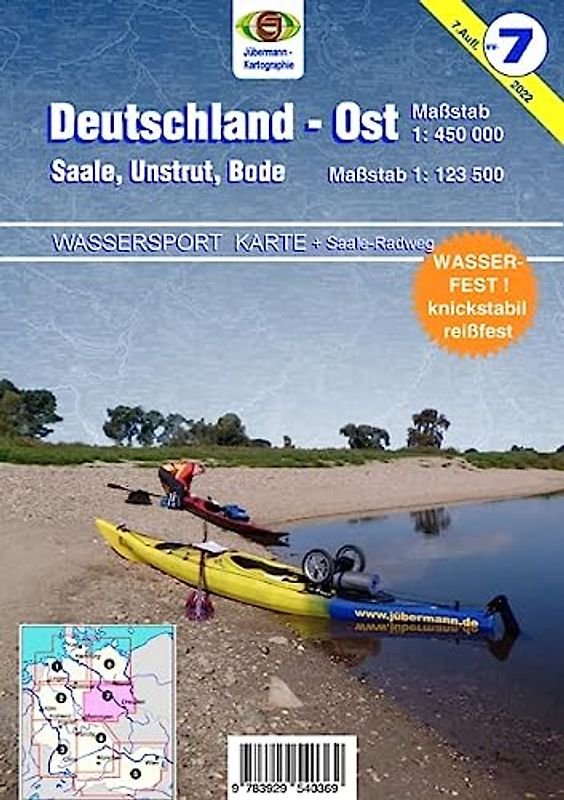 Wassersport-Wanderkarte / Deutschland Ost für Kanu- und Rudersport