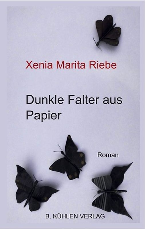Dunkle Falter aus Papier