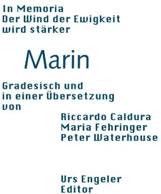 In memoria /Der Wind der Ewigkeit wird stärker