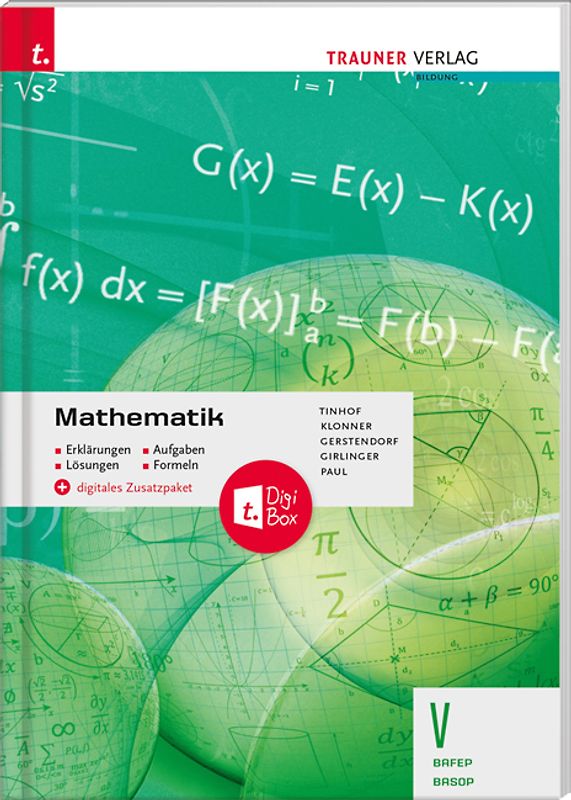 Mathematik V BAFEP/BASOP - Erklärungen, Aufgaben, Lösungen, Formeln + digitales Zusatzpaket
