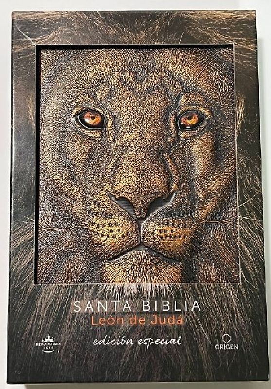 Biblia Rvr 1960 Letra Grande León de Judá Edición Especial Bronce / Spanish Bible Rvr 1960 Large Print Imitation Leather Lion of Judah Special Edition