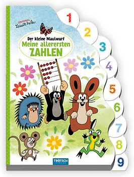 Trötsch Der kleine Maulwurf Pappbilderbuch mit Register Meine allerersten Zahlen