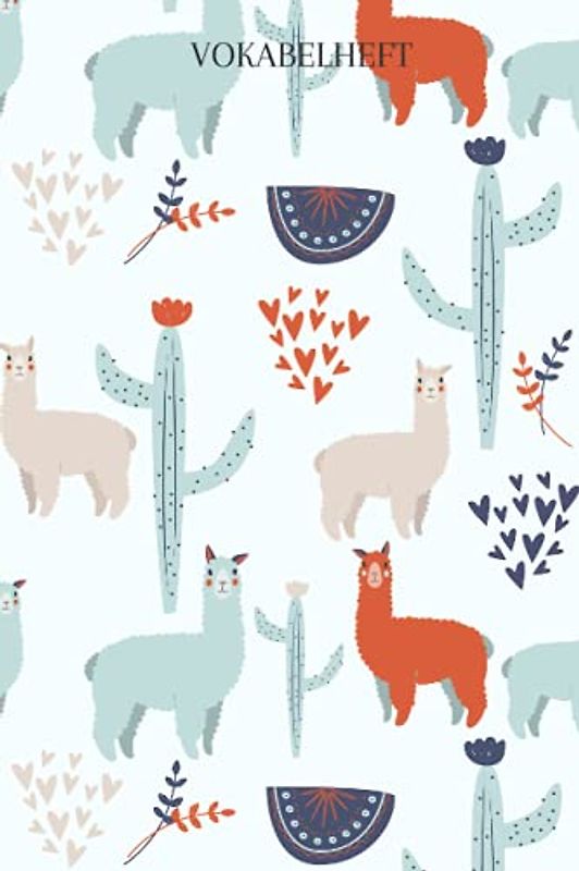 Vokabelheft: Vokabelheft Alpaka, A5, 60 Seiten mit je 2 Spalten