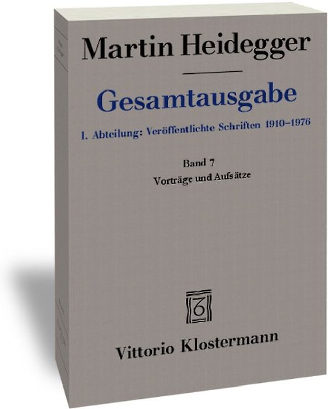 Vorträge und Aufsätze (1936-1953)