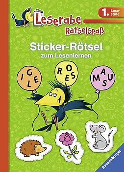 Sticker-Rätsel zum Lesenlernen (1. Lesestufe), grün