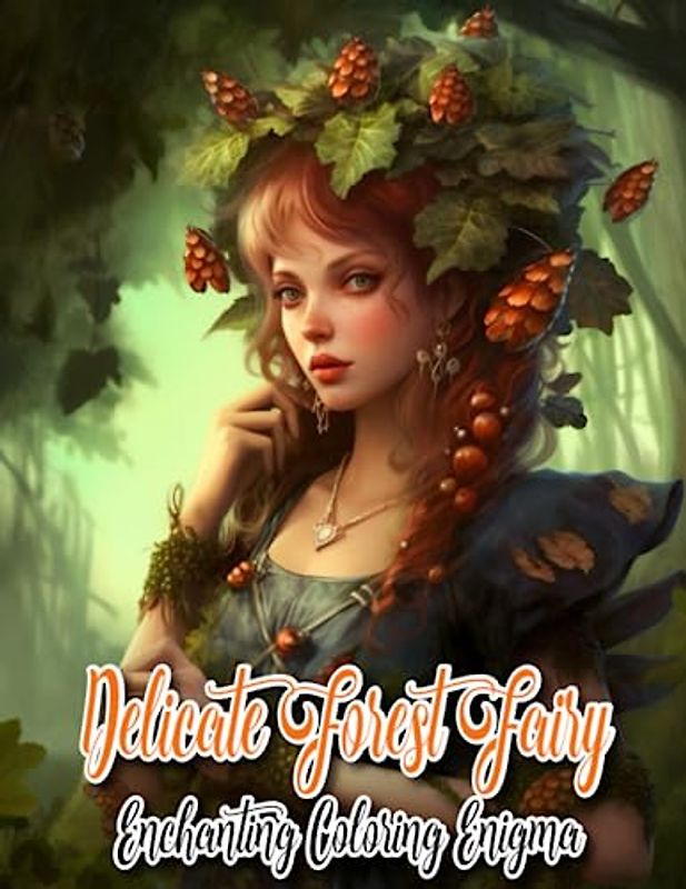 Delicate Forest Fairy: Enchanting Coloring Enigma