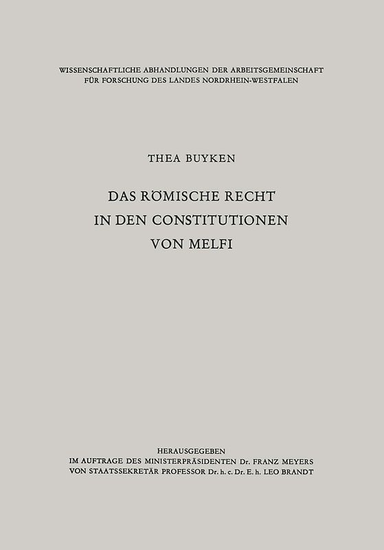 Das römische Recht in den Constitutionen von Melfi