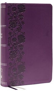 KJV Holy Bible: Large Print Single-Column with 43,000 End-Of-Verse Cross References, Purple Leathersoft, Personal Size, Red Letter, Comfort Print: King James Version