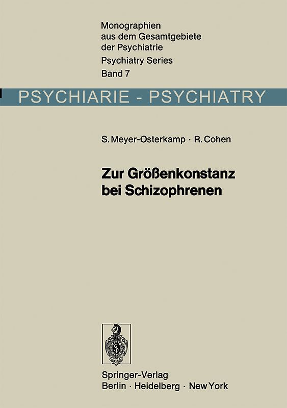 Zur Größenkonstanz bei Schizophrenen