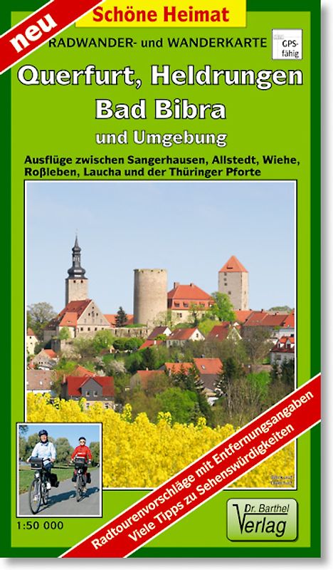 Radwander- und Wanderkarte Querfurt, Heldrungen, Bad Bibra und Umgebung
