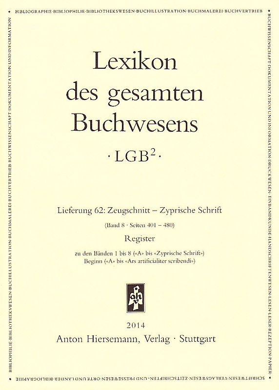 Lexikon des gesamten Buchwesens