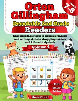 Orton Gillingham Decodable 2nd Grade Readers . Easy decodable texts to improve reading and writing skills in struggling readers and kids with ... 4. Grade 2. 7-8 years. Full Color Edition.