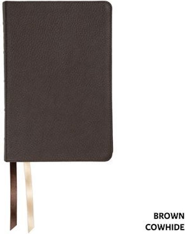 NASB Handy Size, Paste-Down Brown Cowhide