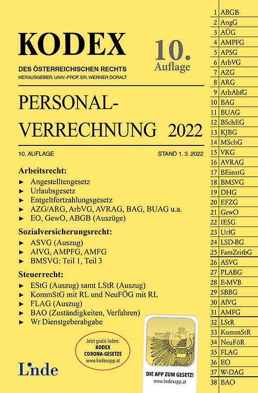 KODEX Personalverrechnung 2022