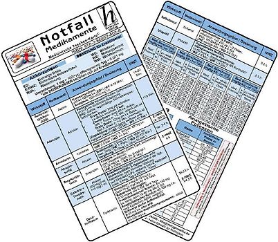 Notfallmedikamente Karten-Set 2025 - (2er Set)
