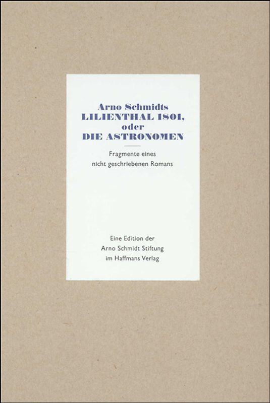 Lilienthal 1801, oder Die Astronomen