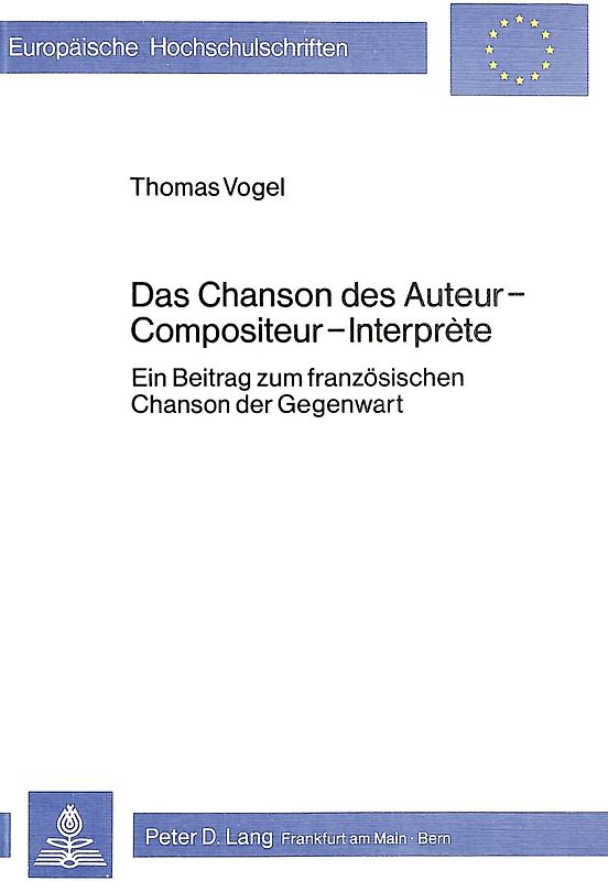 Das Chancon des Auteur-Compositeur-Interprète