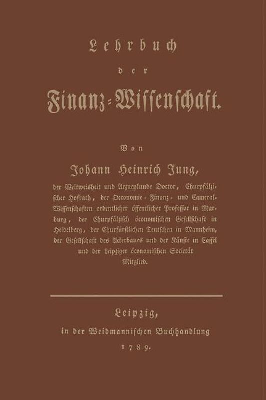Lehrbuch der Finanz-Wissenschaft