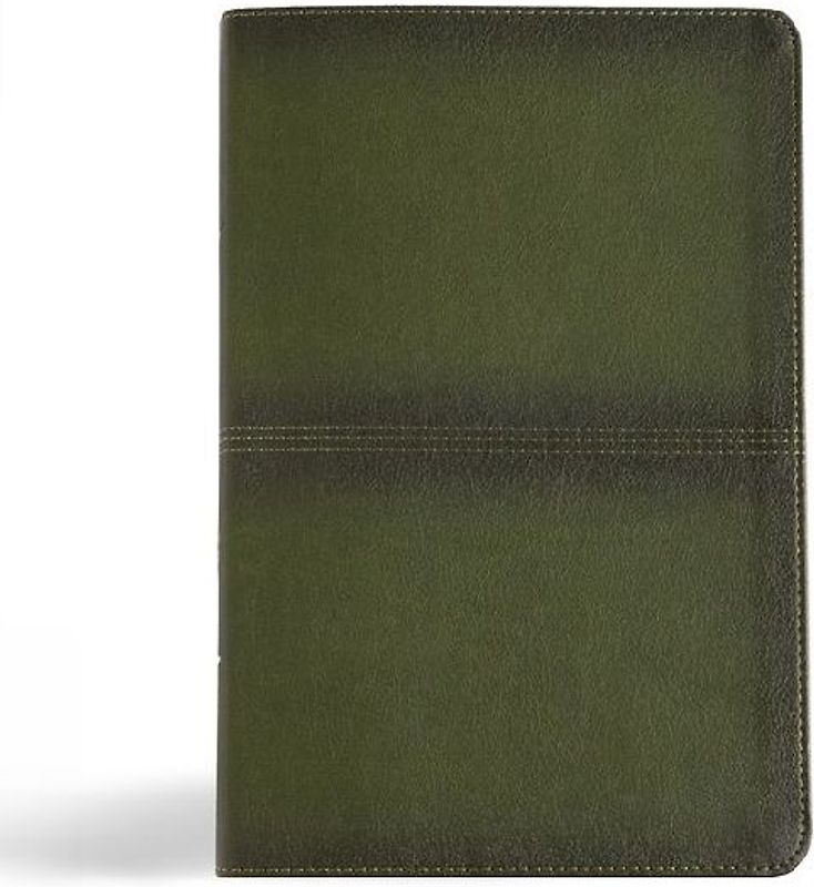 CSB Men's Daily Bible, Olive Leathertouch, Indexed