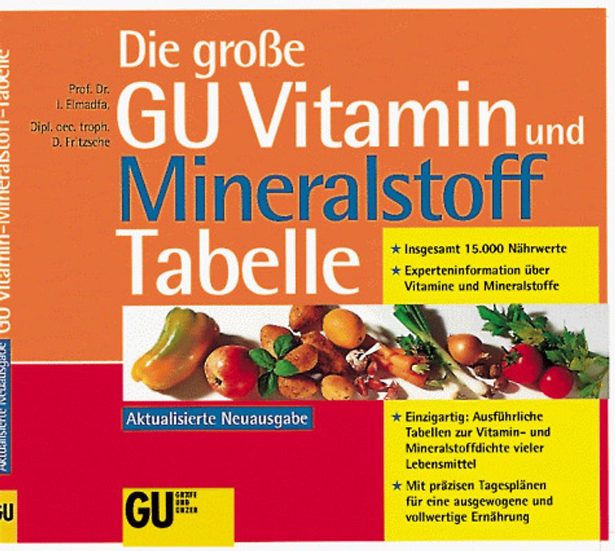Die grosse GU Vitamin- und Mineralstoff-Tabelle