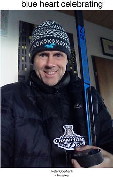 blue heart celebrating