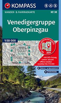 KOMPASS Wanderkarte 38 Venedigergruppe, Oberpinzgau 1:50.000