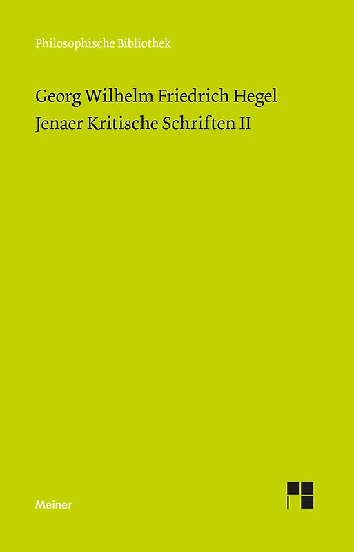 Jenaer Kritische Schriften II