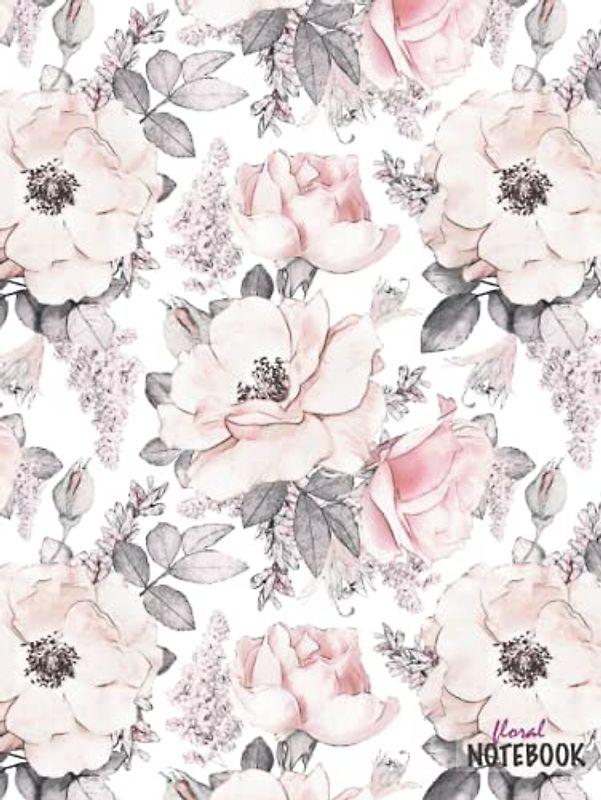 Floral Notebook: XXL Hardcover, blanko 160 Seiten mit Blumen-Motiv