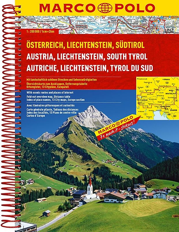 MARCO POLO Reiseatlas Österreich, Liechtenstein, Südtirol 1:200 000