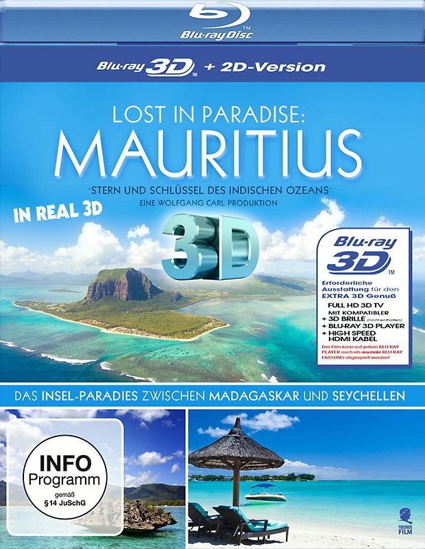 Lost in Paradise: Mauritius 3D [inkl. 2D Version] 3D Blu-ray Disc