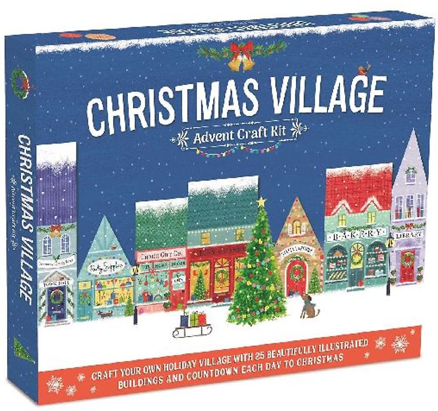 Christmas Village Advent Craft Kit: With 25 Beautifully Illustrated Buildings - Christmas Craft