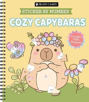 Brain Games - Sticker by Number: Cozy Capybaras