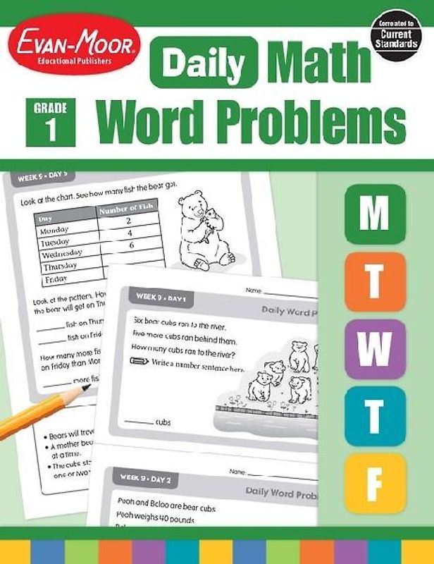 Daily Word Problems Math, Grade 1 Teacher Edition