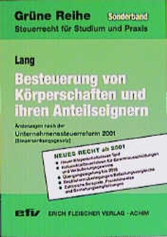 Besteuerung von Körperschaften und ihren Anteilseignern