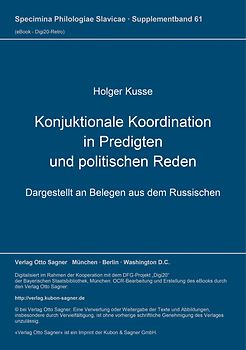 Konjuktionale Koordination in Predigten und politischen Reden