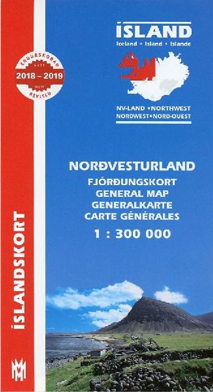 Island. Nordwest 1 : 300 000