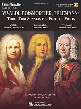 3 Trio Sonatas: Vivaldi, Boismorter and Telemann: Music Minus One Flute or Violin