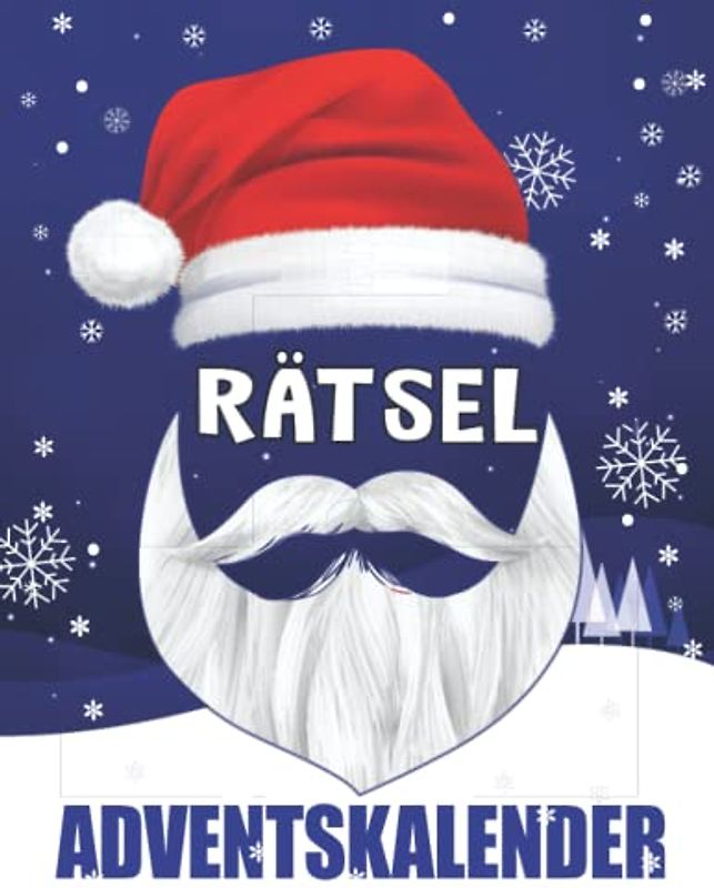 Rätsel Adventskalender: Rätselspaß statt Schokolade! Großer Adventskalender für Erwachsene mit Sudokus, Wortsuchspielen, Labyrinthrätsel I ... I Inkl. Anleitungen und Lösungen I Blau