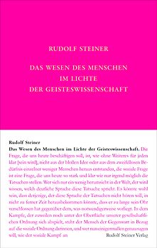 Das Wesen des Menschen im Lichte der Geisteswissenschaft