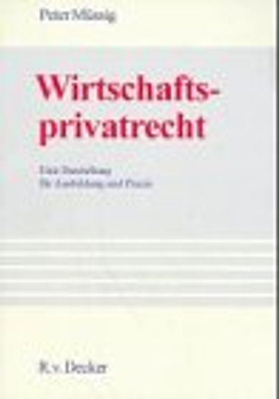 Wirtschaftsprivatrecht