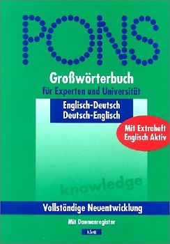 PONS Grosswörterbuch. Englisch-Deutsch /Deutsch-Englisch. Mit Daumenregister